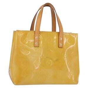 LOUIS VUITTON Monogram Vernis Reade PM Hand Bag Beige M91334 LV Auth 155005